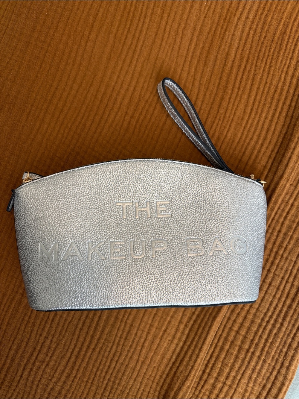 Silver 'The Makeup Bag' Wristlet Cosmetic Pouch